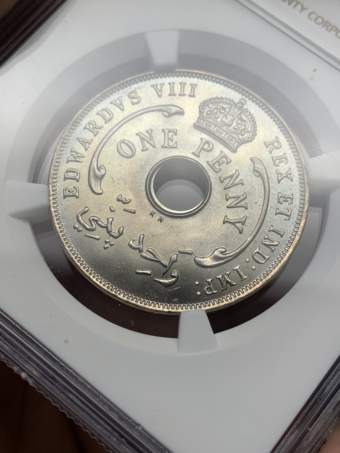 《竞宝斋》第208场-周日，周一 2场 (全场包邮) NGC-MS64 英属西非 1936年爱德华八世1便士