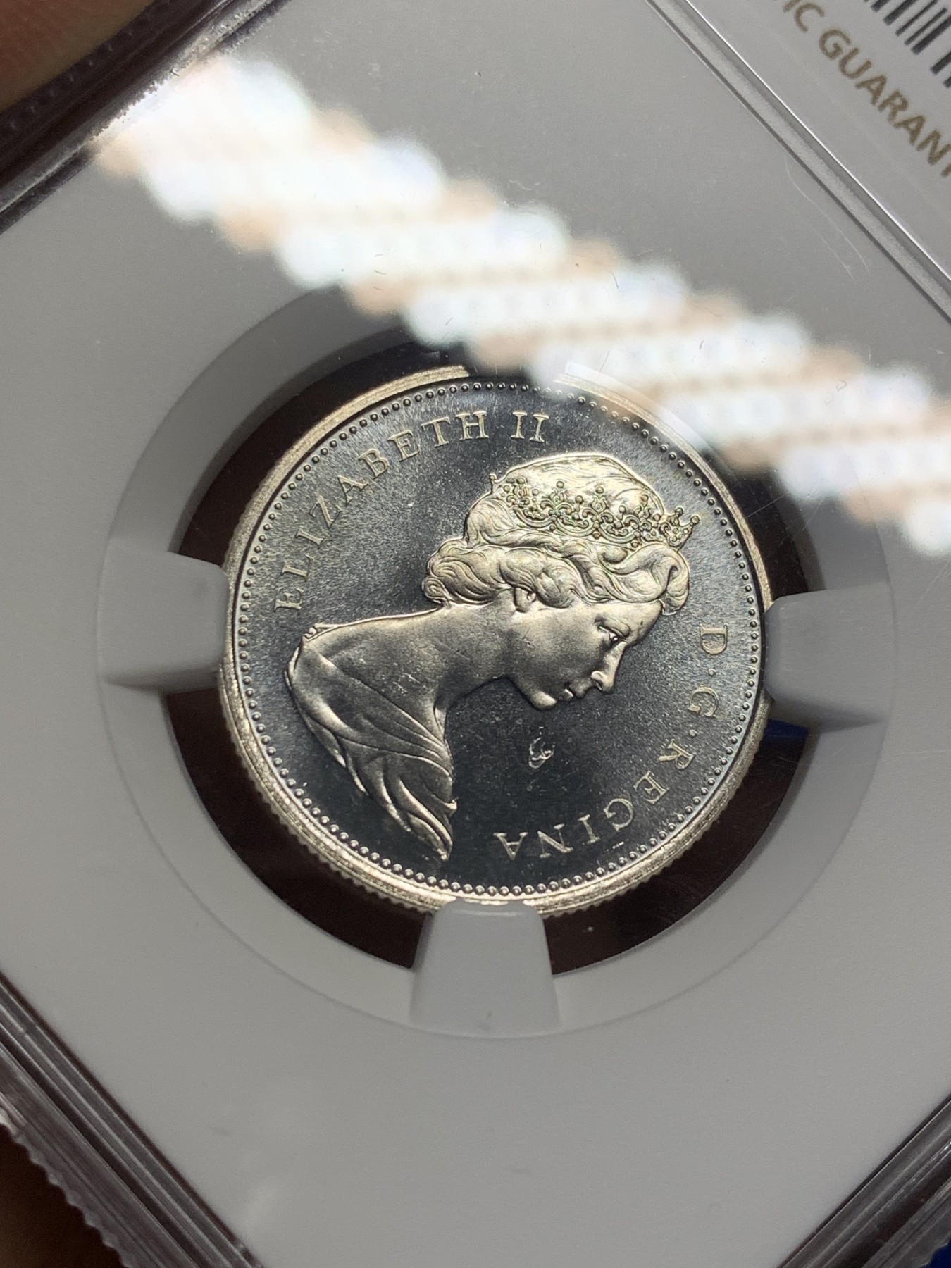 《竞宝斋》第208场-周日，周一 2场 (全场包邮) NGC PL66 加拿大1965年伊丽莎白流通25分银币