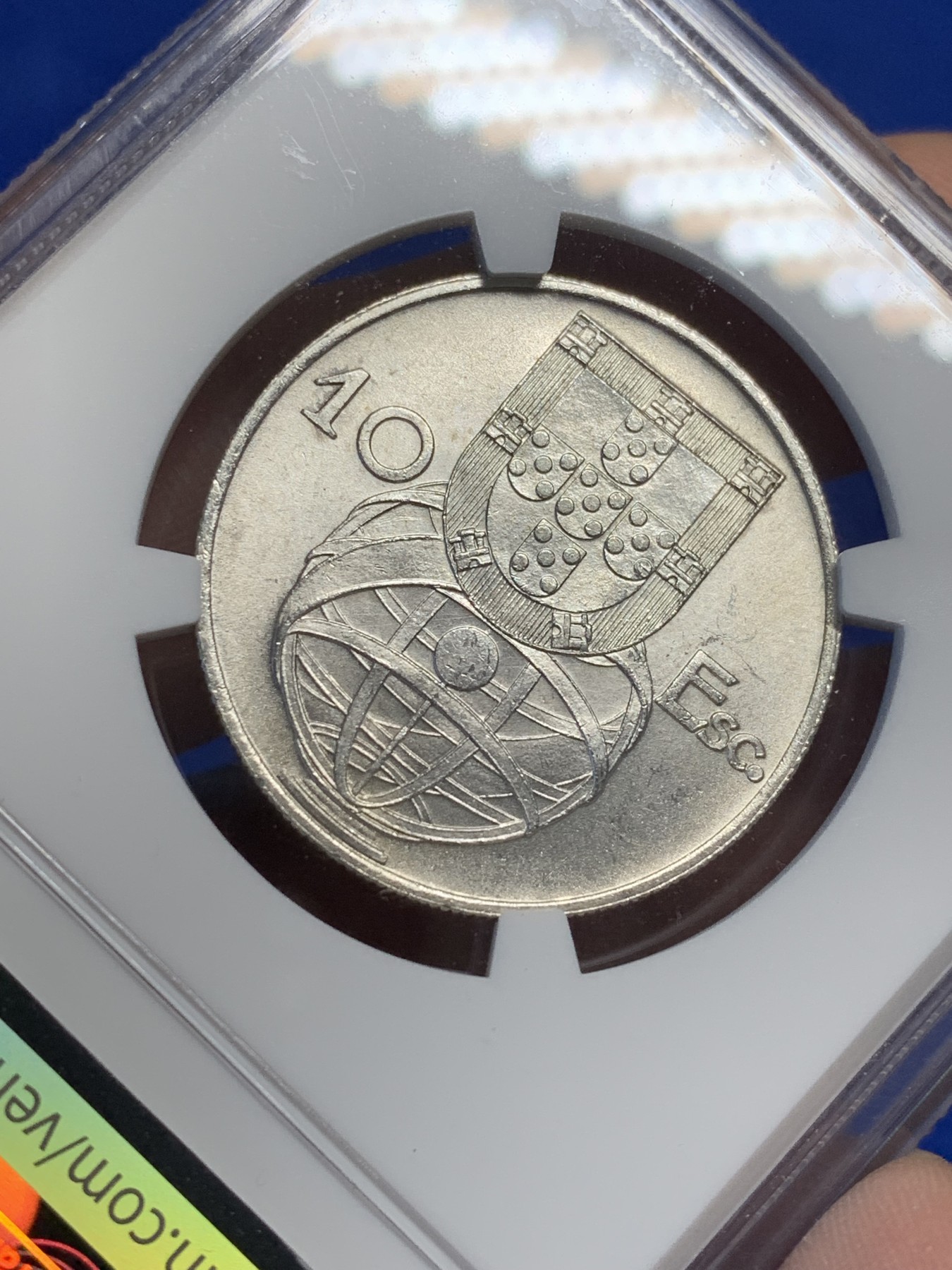 《竞宝斋》第208场-周日，周一 2场 (全场包邮) NGC MS64 葡萄牙1955年大帆船10埃斯库多银币