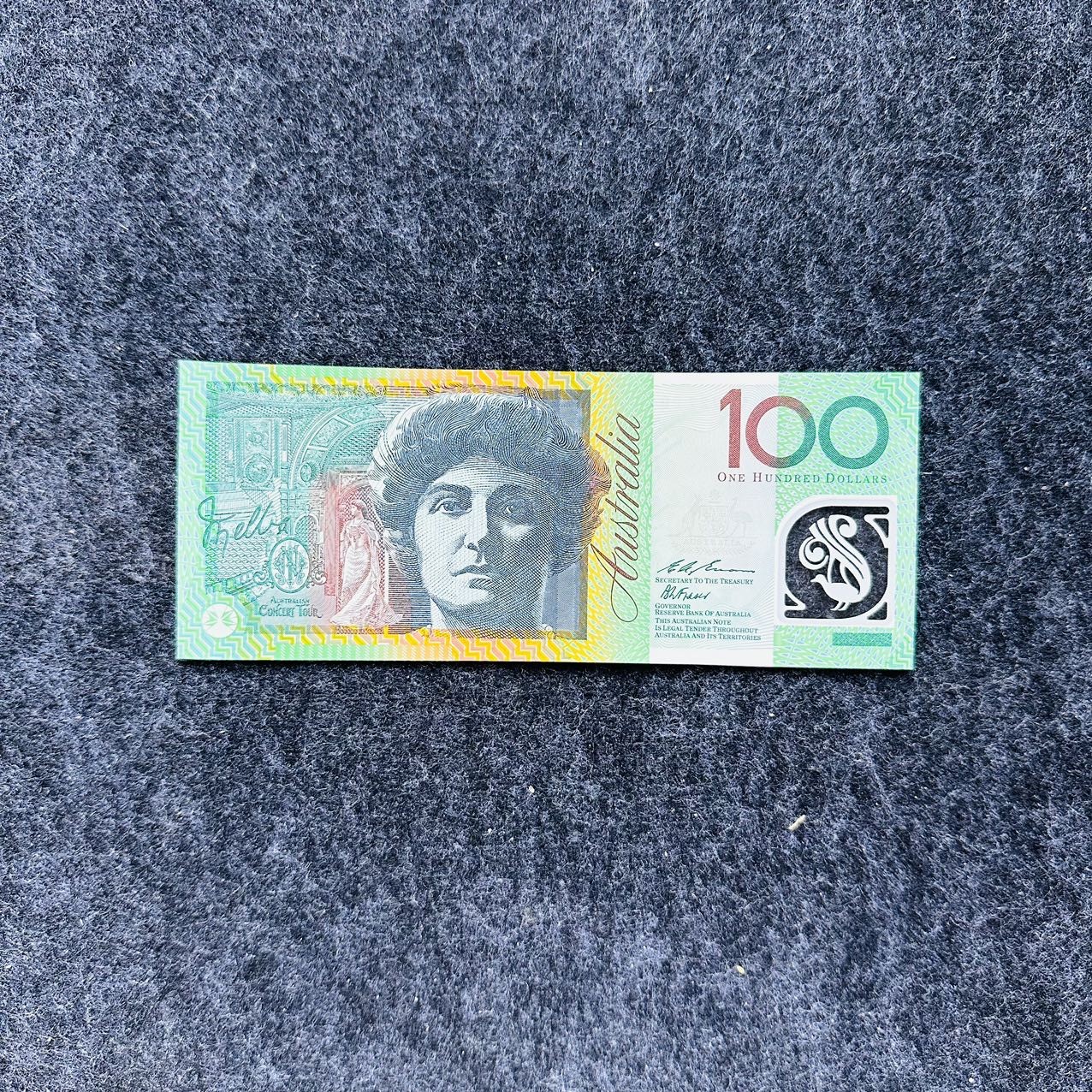 澳大利亚1996年100元塑料钞，测试钞，AUNC