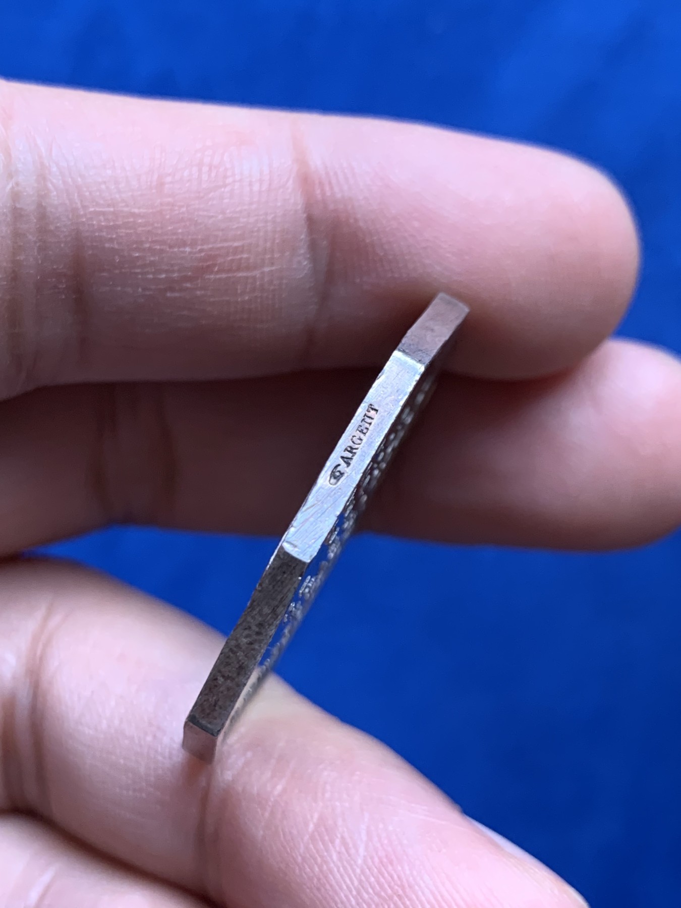 《竞宝斋》第208场-周日，周一 2场 (全场包邮) 法国1845-1860少见的港口景观八角银质代币 32mm 15.4g 手指铭