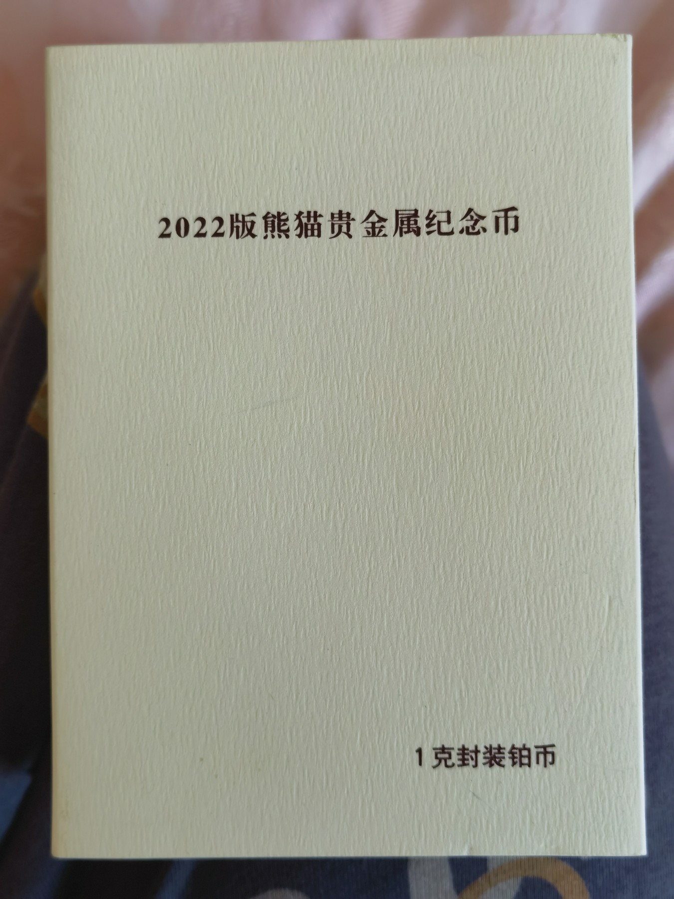在飞云之上 2022年熊猫纪念币1克铂金币
