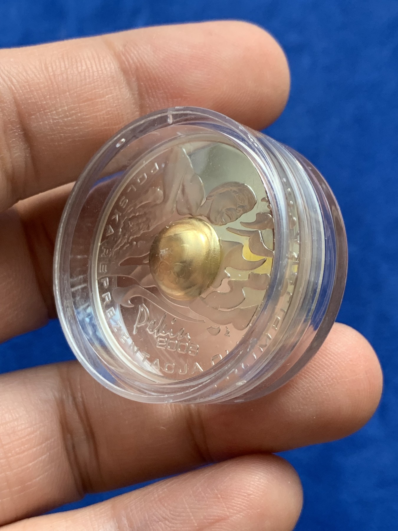 《竞宝斋》第208场-周日，周一 2场 (全场包邮) 波兰发行2008年奥运会 中国龙珠纪念银币