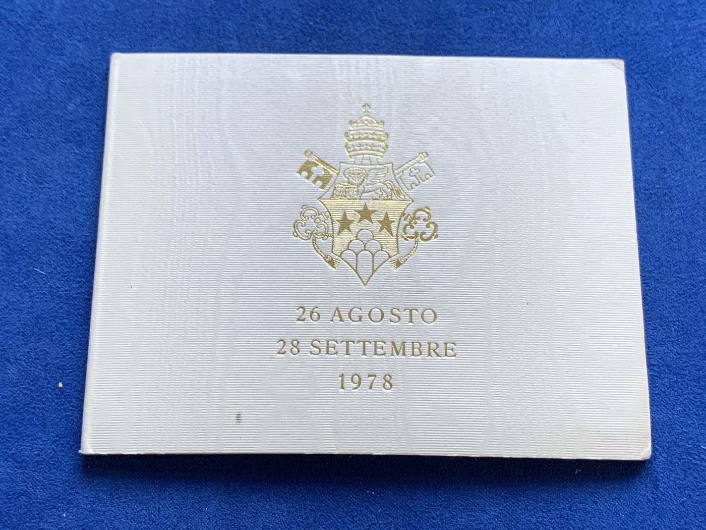 《竞宝斋》第208场-周日，周一 2场 (全场包邮) 卡装 梵蒂冈1978年 约翰保罗一世教皇 1000里拉银币