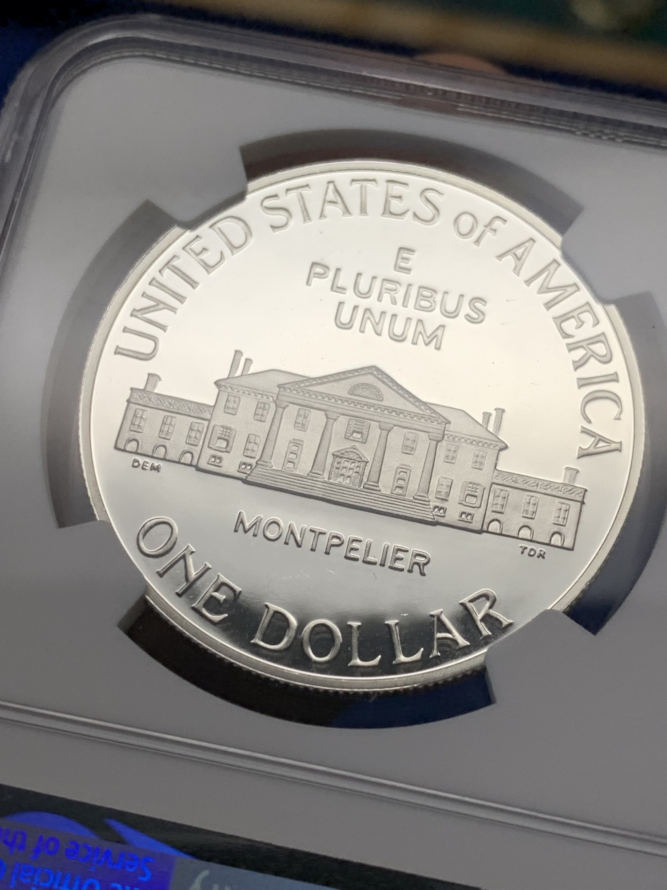 《竞宝斋》第208场-周日，周一 2场 (全场包邮) NGC PF69UC 美国1993年麦迪逊总统1美元精制大银币