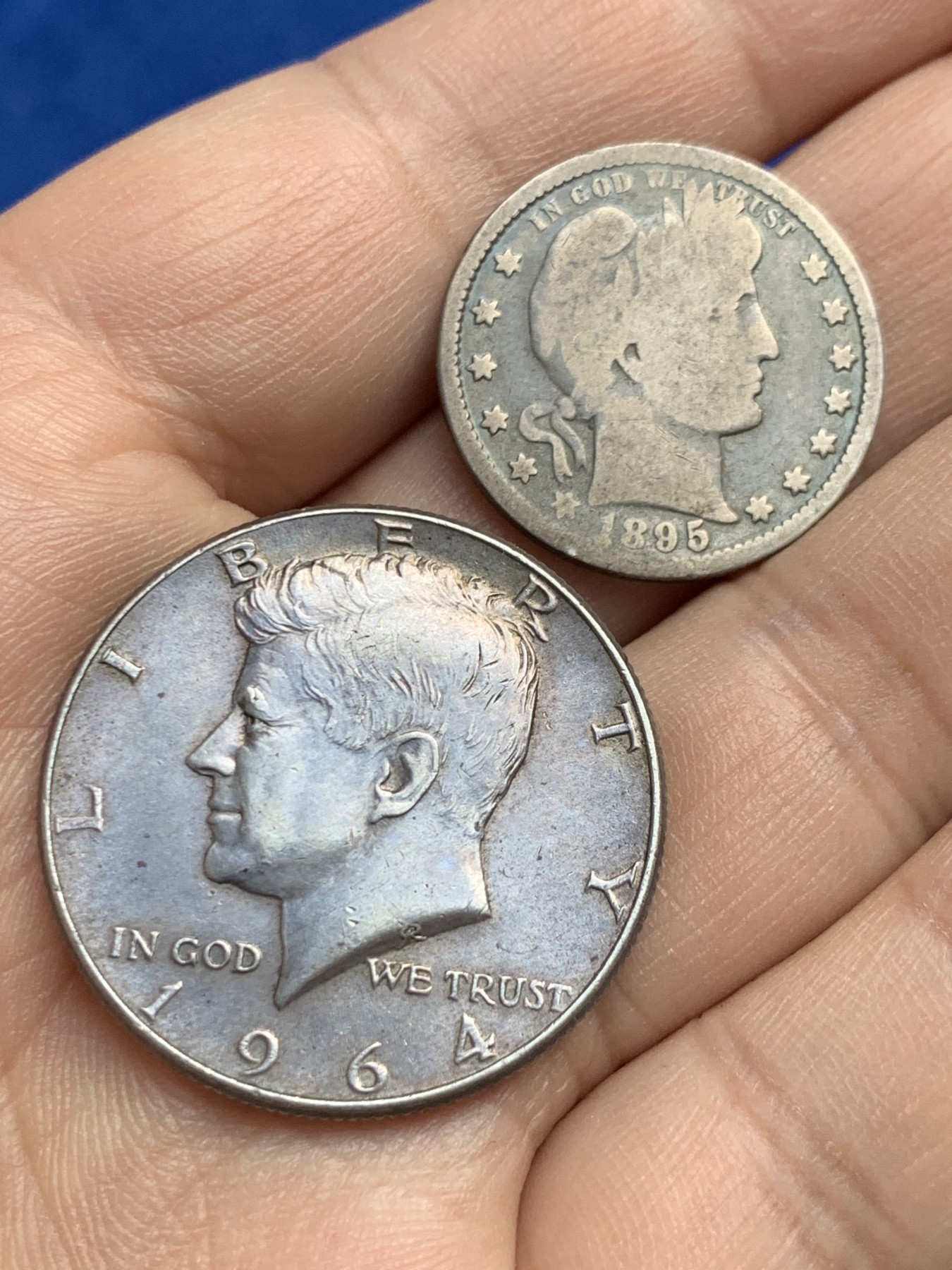 《竞宝斋》第208场-周日，周一 2场 (全场包邮) 两枚一组 美国25，50美分高银银币