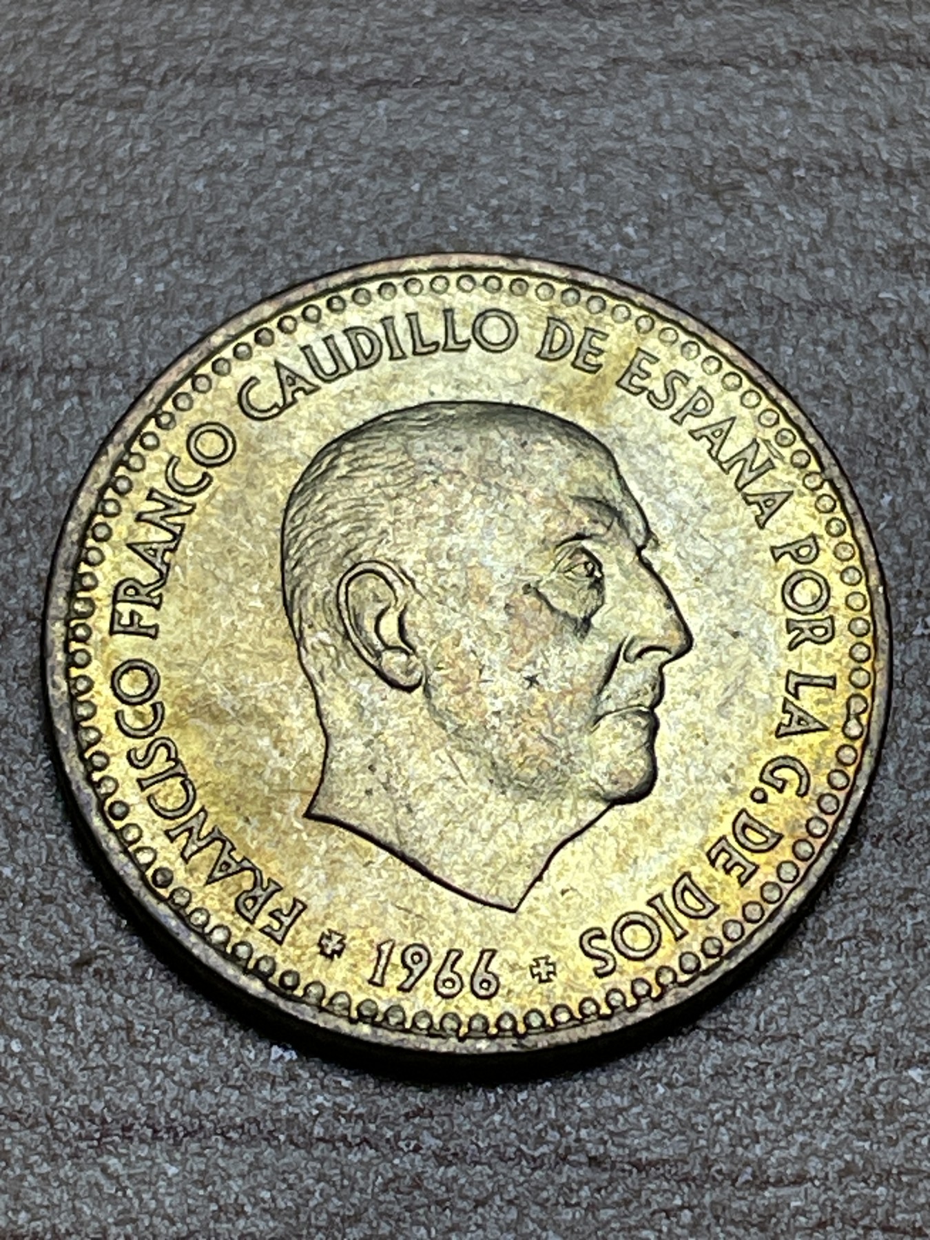 神仙姐姐散币专场第三期（无佣金，预留一期） 好品1966年西班牙老版黄铜币