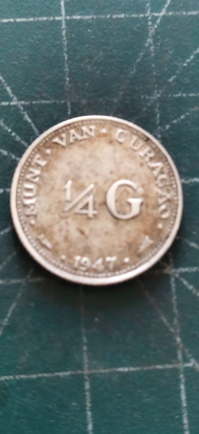 外国硬币初藏散币银币第6场。 - 荷属安德列斯1/4盾银币1947年。