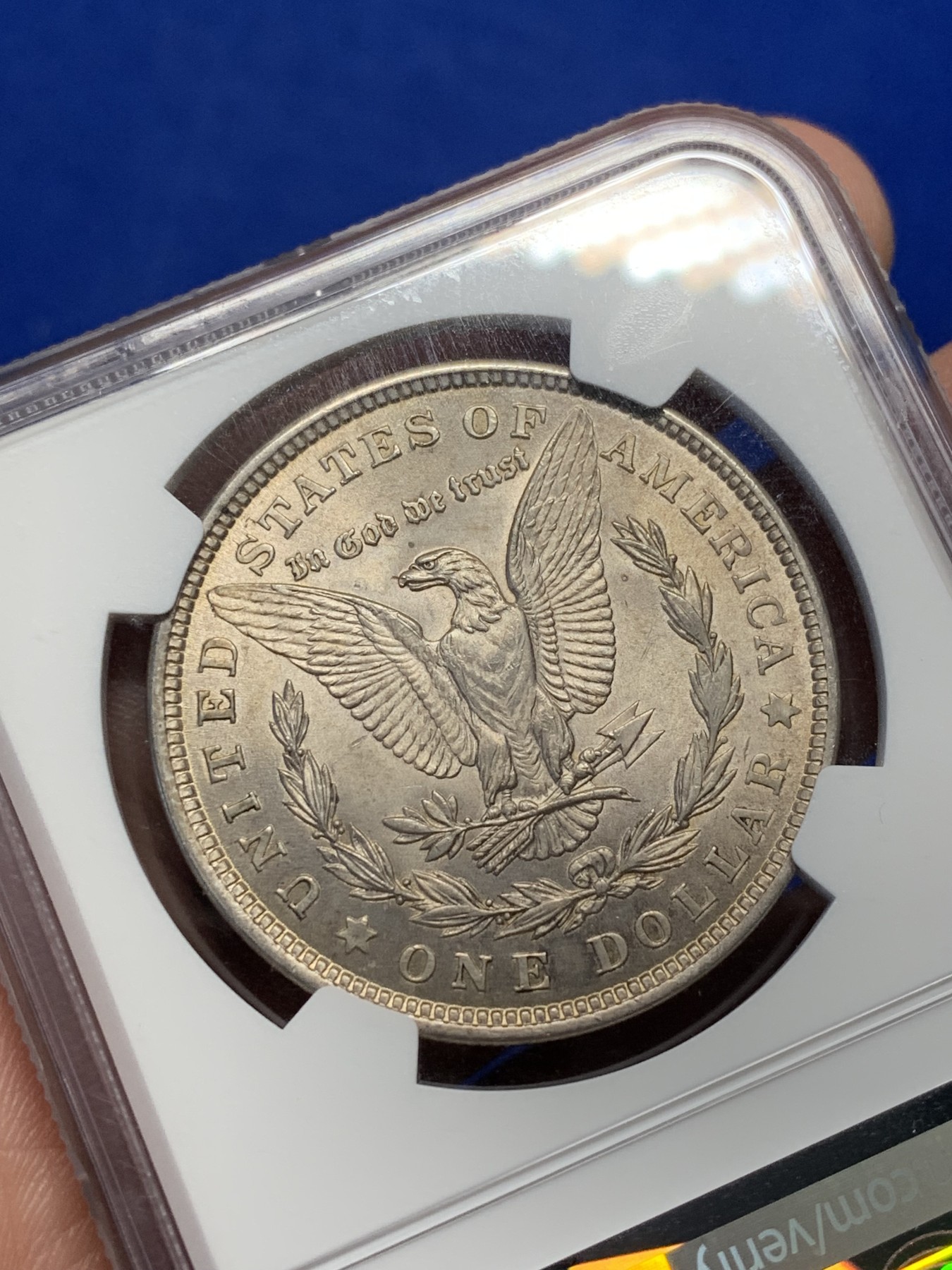 《竞宝斋》第208场-周日，周一 2场 (全场包邮) NGC-MS64 美国1921年摩根银币，底板洁净