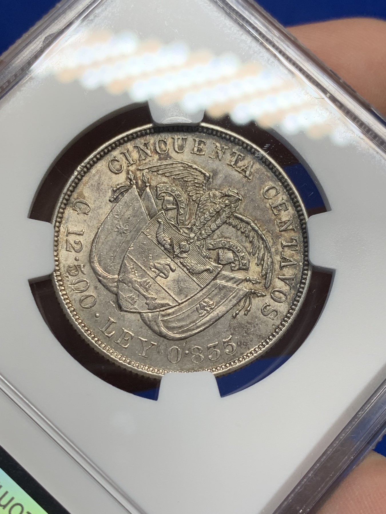 《竞宝斋》第208场-周日，周一 2场 (全场包邮) NGC AUD 1892年哥伦比亚50分银币