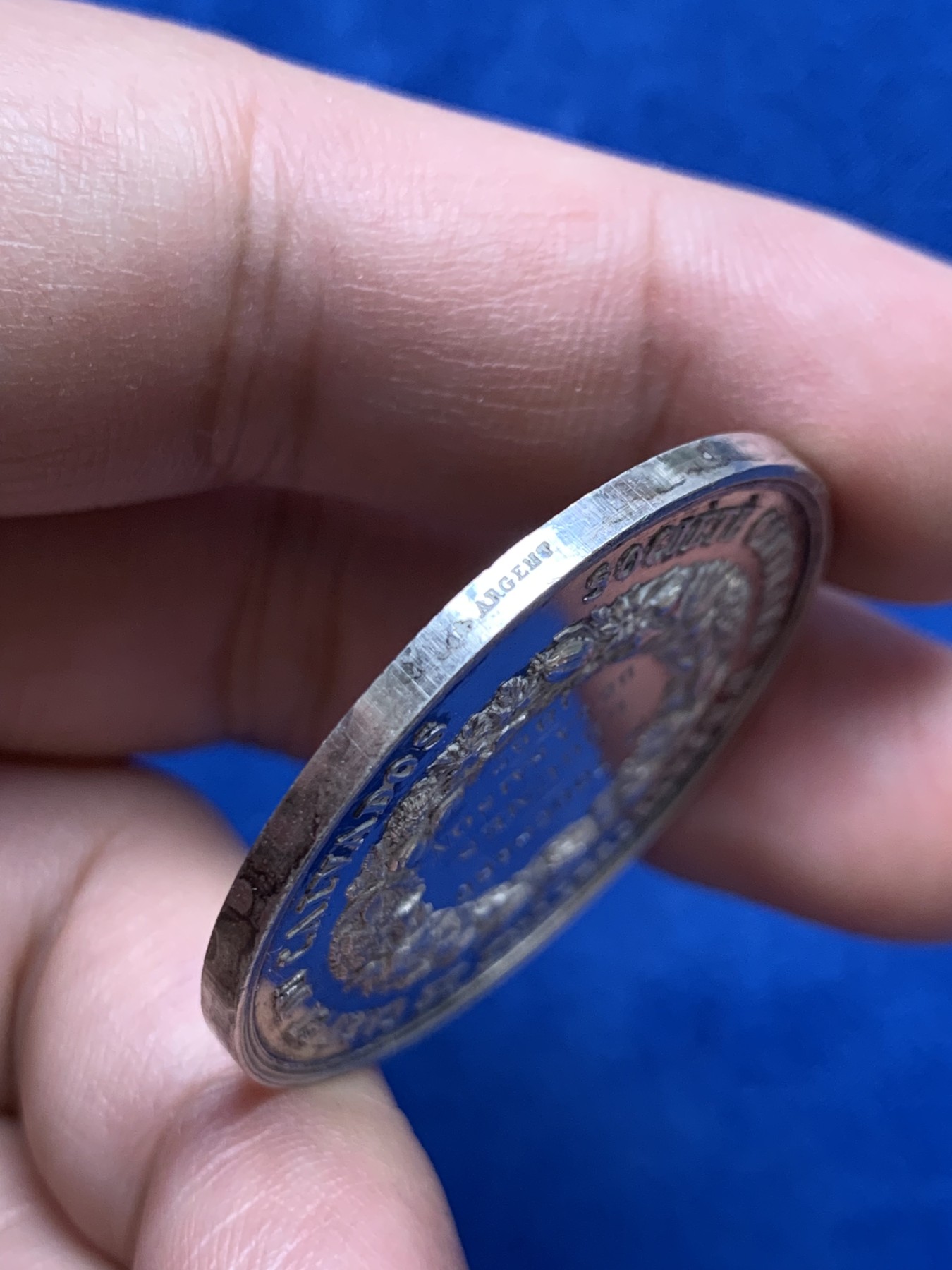 《竞宝斋》第208场-周日，周一 2场 (全场包邮) 法国1860-1879银质jeton，卡恩和卡拉瓦多斯中央园艺公司，21.58g，36.8mm，蜜蜂边铭 早期品种