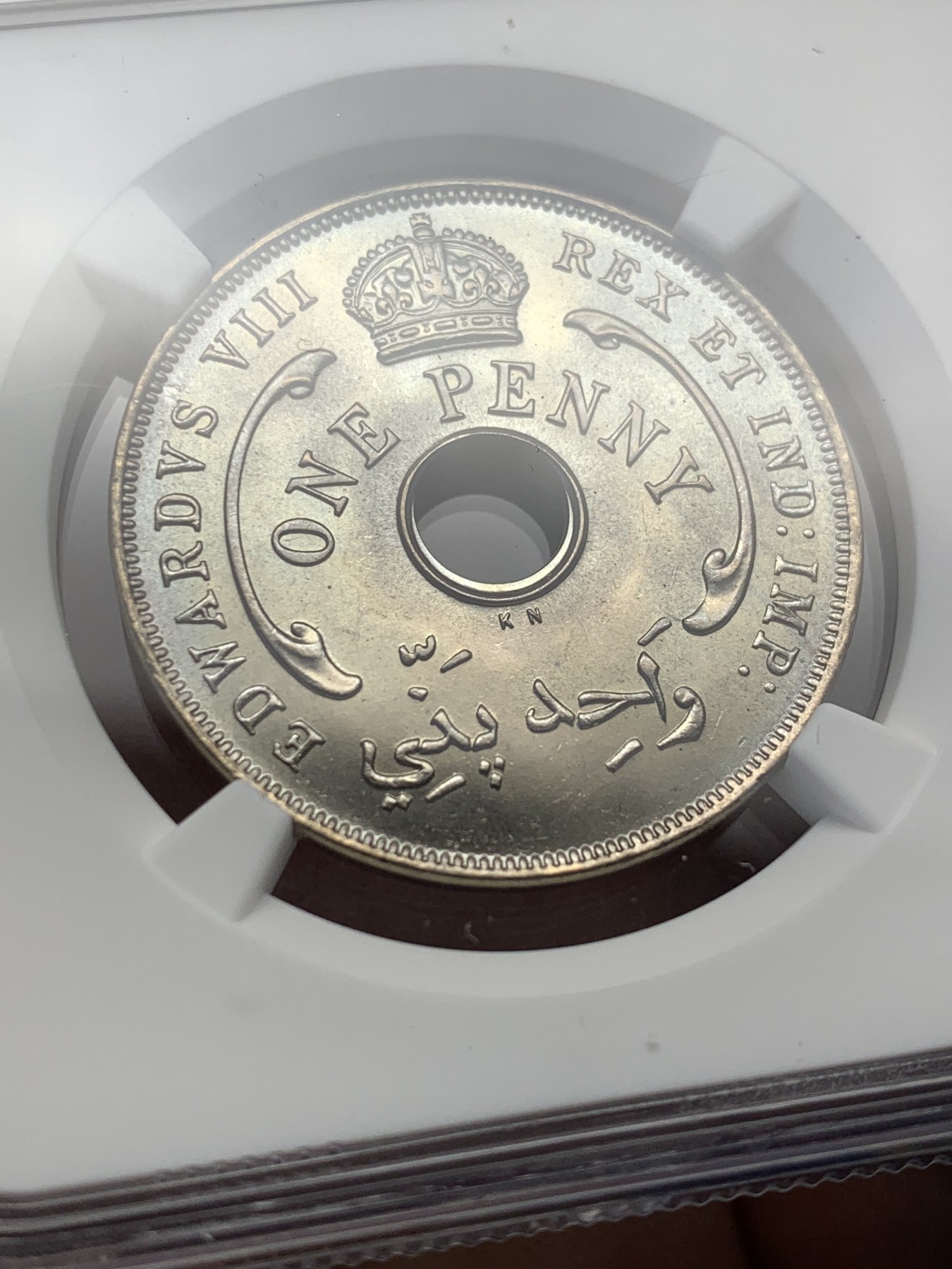 《竞宝斋》第208场-周日，周一 2场 (全场包邮) NGC-MS64 英属西非 1936年爱德华八世1便士