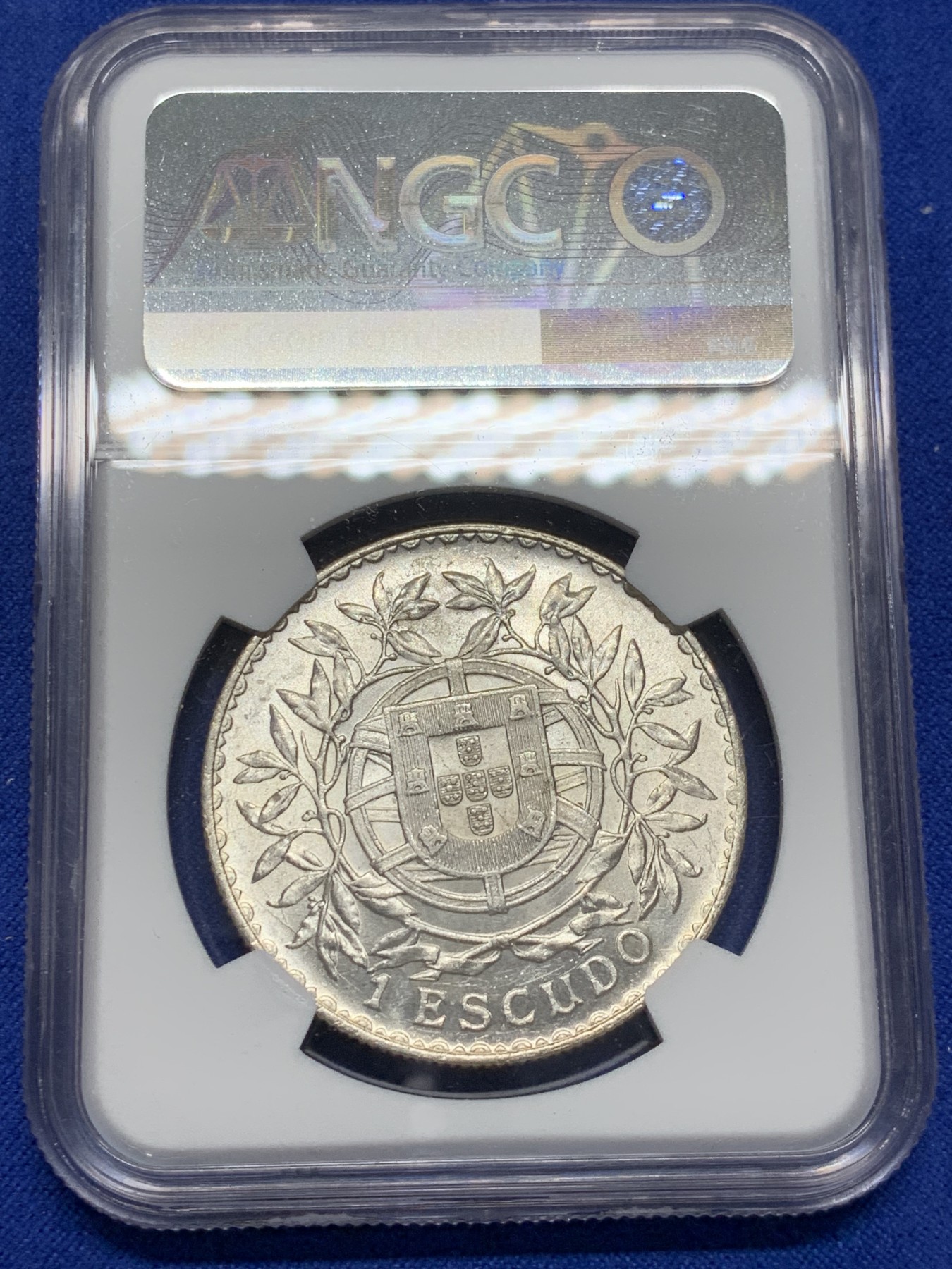 《竞宝斋》第208场-周日，周一 2场 (全场包邮) NGC-MS61 葡萄牙1916年女神头像1埃斯库多大银币