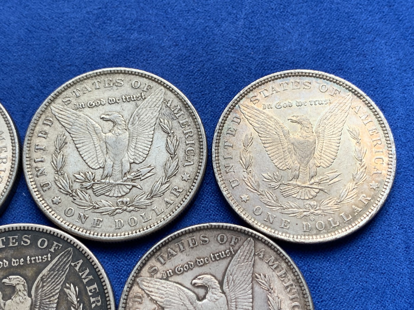 《竞宝斋》第208场-周日，周一 2场 (全场包邮) 5枚一组 美国摩根银币