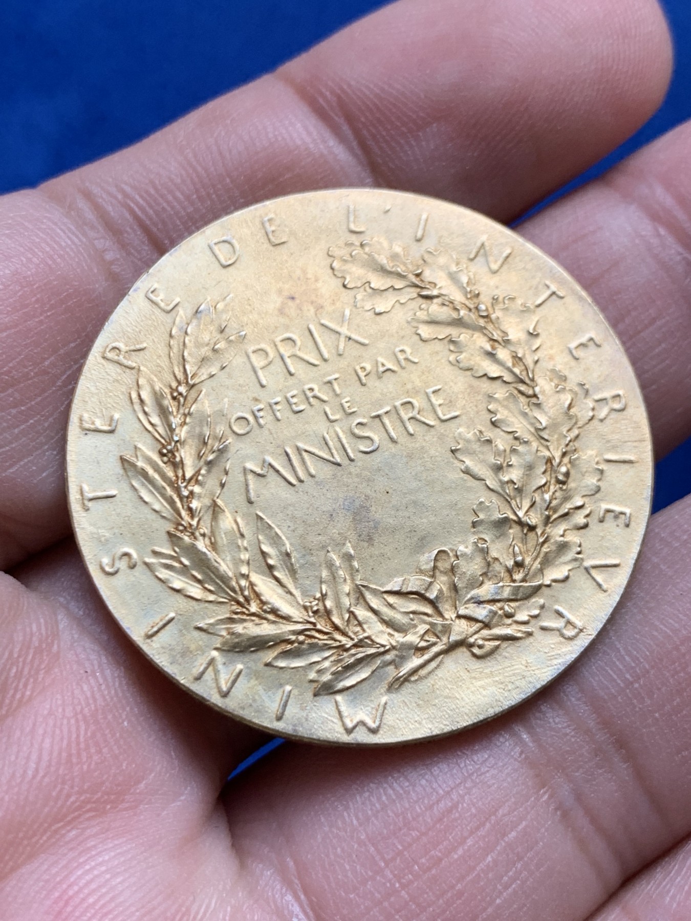 《竞宝斋》第208场-周日，周一 2场 (全场包邮) 法国大师罗蒂作品 戎装玛丽安娜原盒镀金银章，丰饶角边铭，36mm，20g