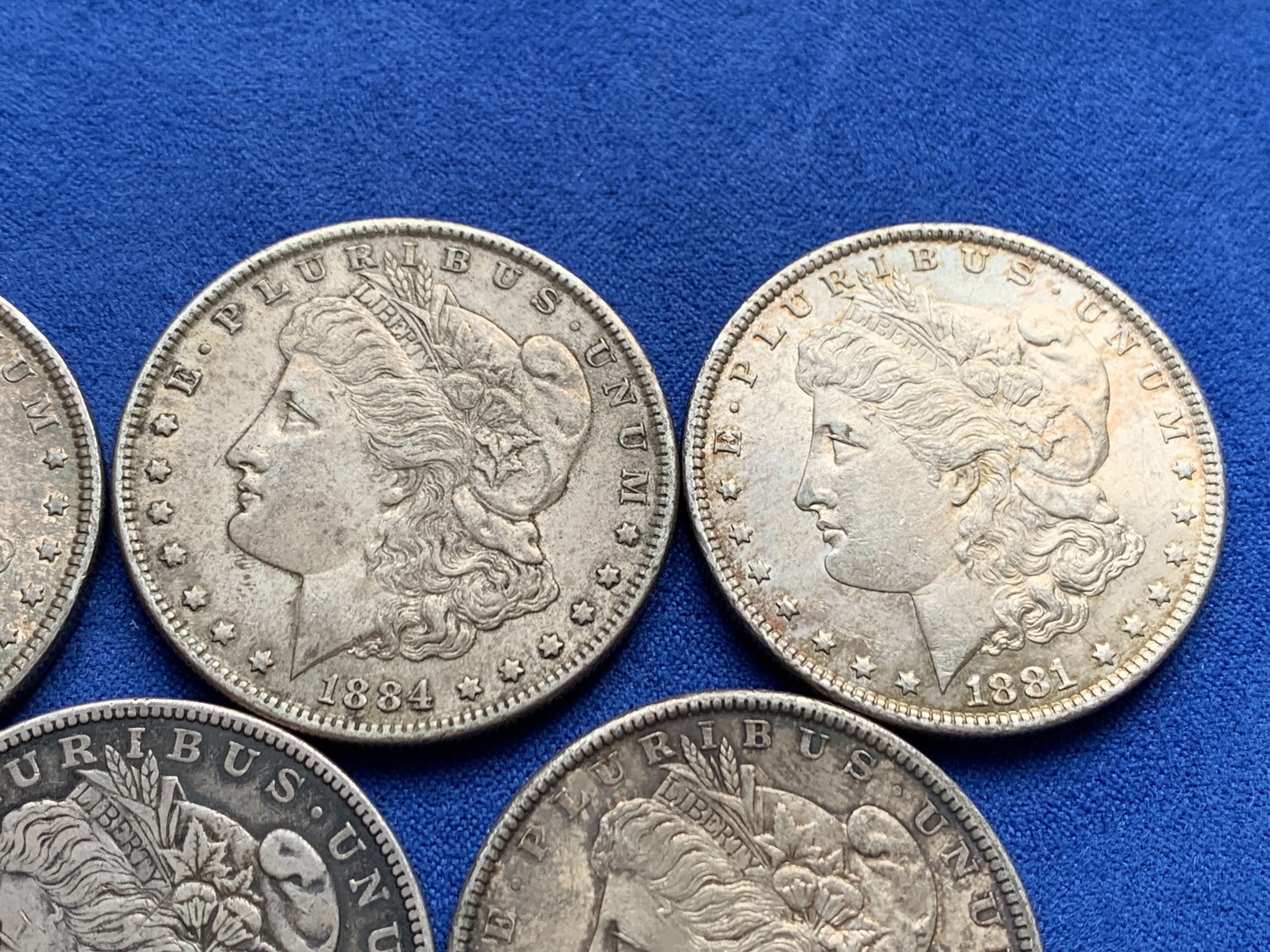 《竞宝斋》第208场-周日，周一 2场 (全场包邮) 5枚一组 美国摩根银币