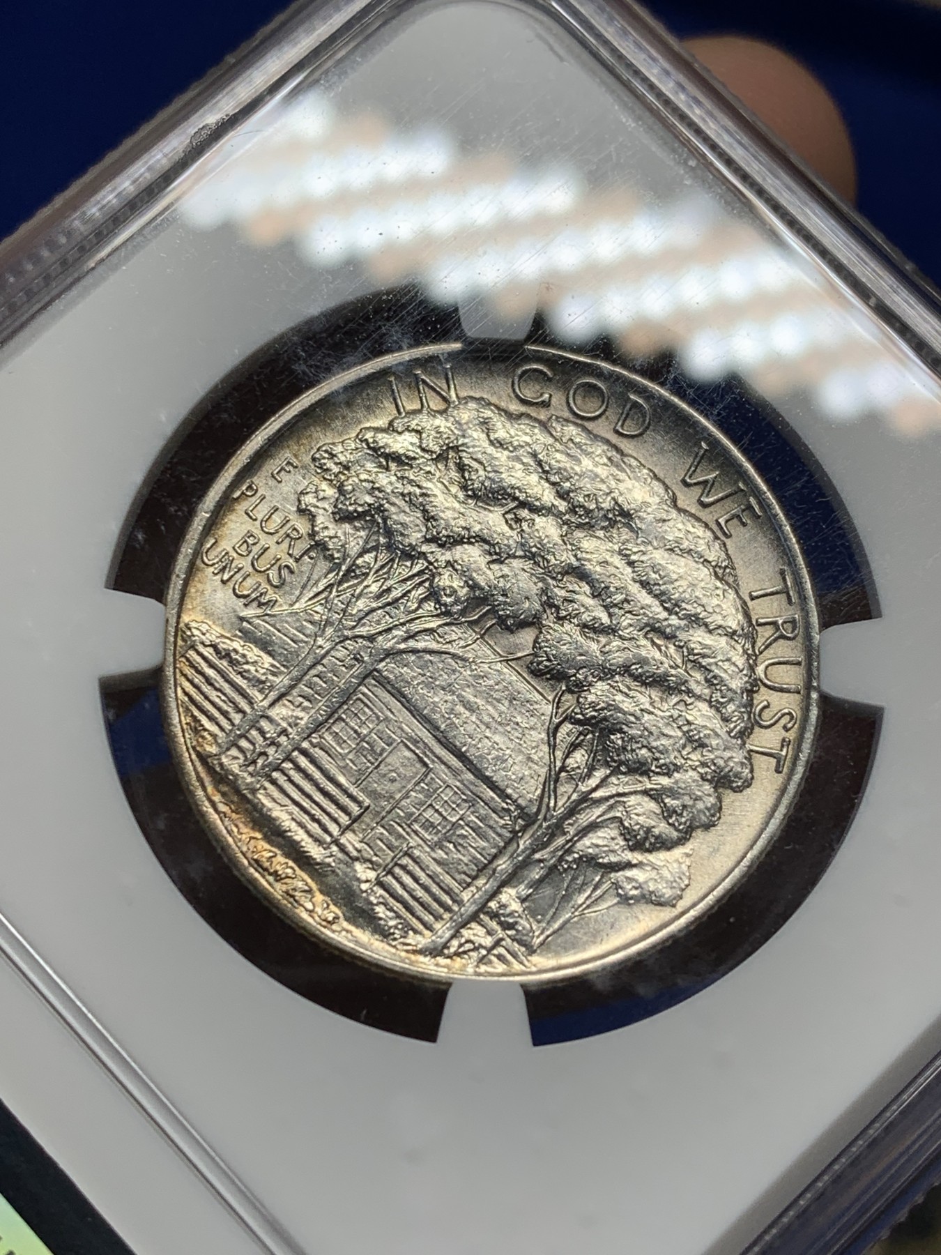 《竞宝斋》第208场-周日，周一 2场 (全场包邮) NGC-UNCD 美国1922年格兰特将军 半美元纪念银币  带点彩 整体状态不错