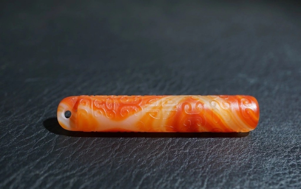 特色精选｜拍卖专场 老玛瑙满工团寿翎管挂件｜尺寸详见图九