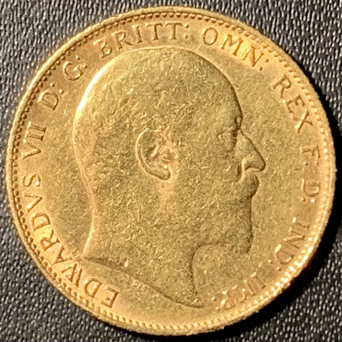 紫瑗钱币——第319期拍卖 英国 1904年 爱德华七世 1索维林(磅） 7.988克 0.917金 品相差如图