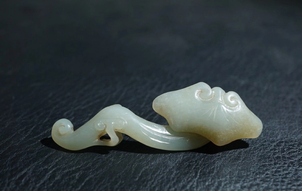 特色精选｜拍卖专场 明清工老和田玉立体工灵芝把件｜尺寸详见图八