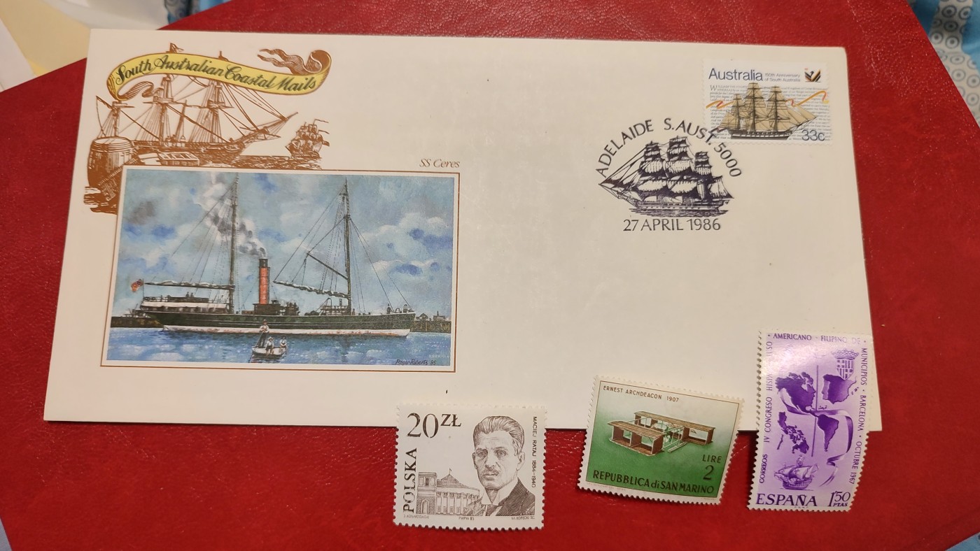 一月邮币社第六期拍卖国际邮票专场 澳洲帆船首日封和多国新票