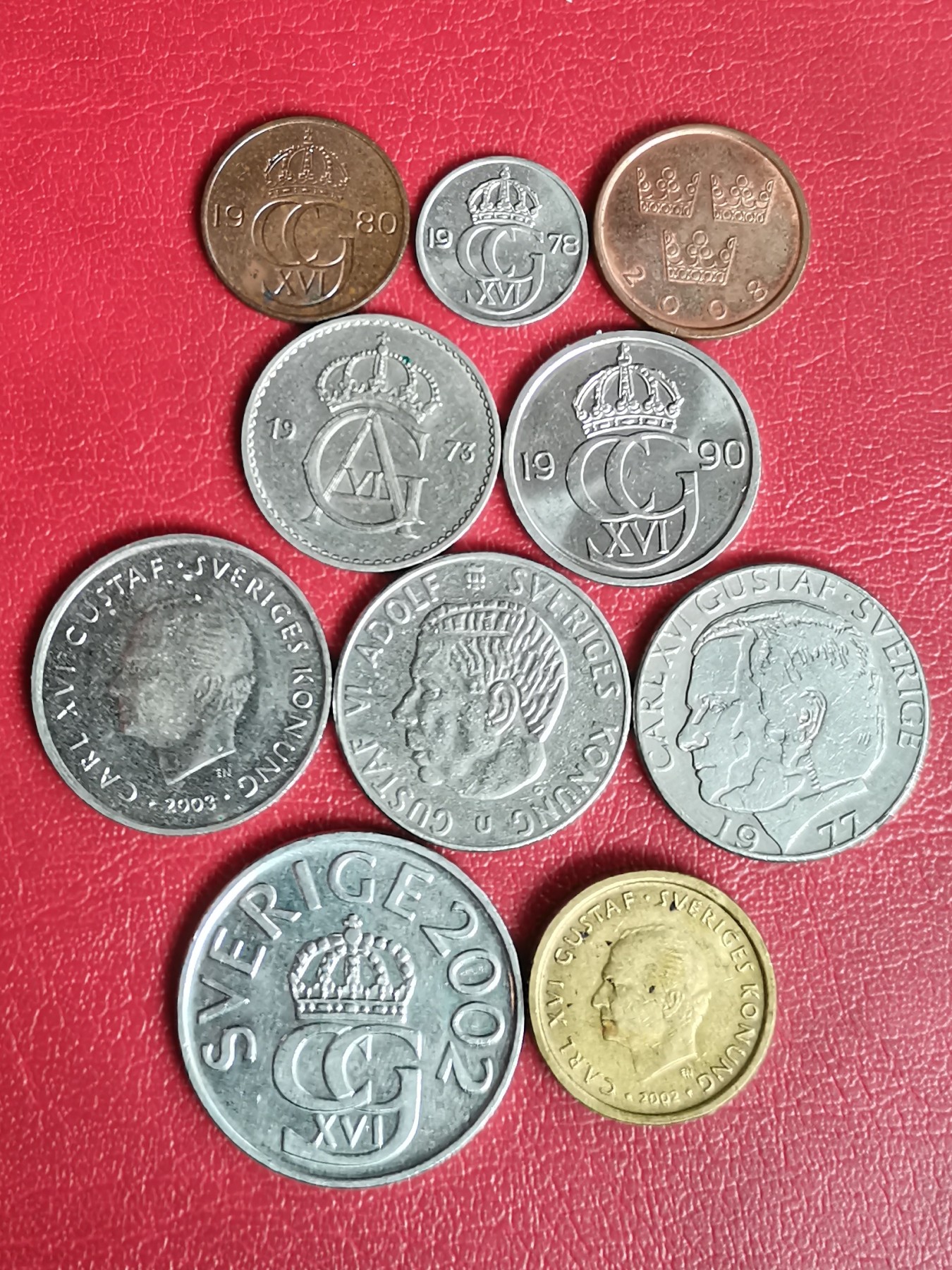 瑞典 流通套币 10枚