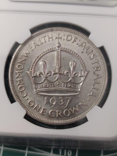 燕姐换藏第63拍 澳大利亚1937年花冠克朗银币