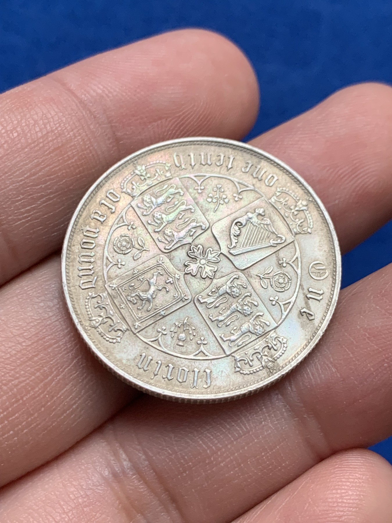 《竞宝斋》第209场-周日，周一 2场 (全场包邮) 1880年哥特弗洛林银币，细节非常好