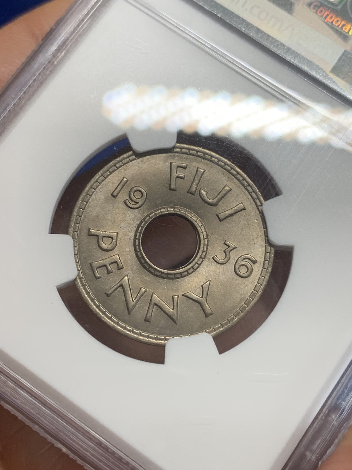 《竞宝斋》第209场-周日，周一 2场 (全场包邮) NGC-MS64 英属斐济 1936年爱德华八世1便士