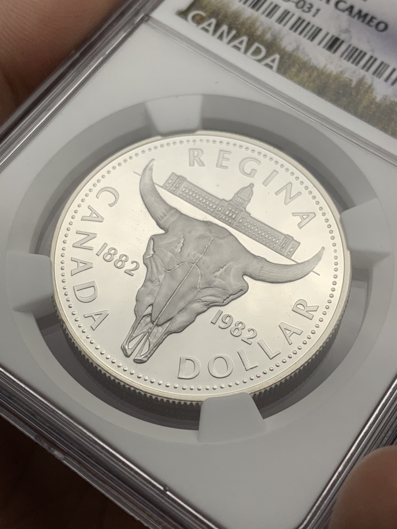 《竞宝斋》第209场-周日，周一 2场 (全场包邮) NGC PF69UC 加拿大1982年百年纪念1元银币