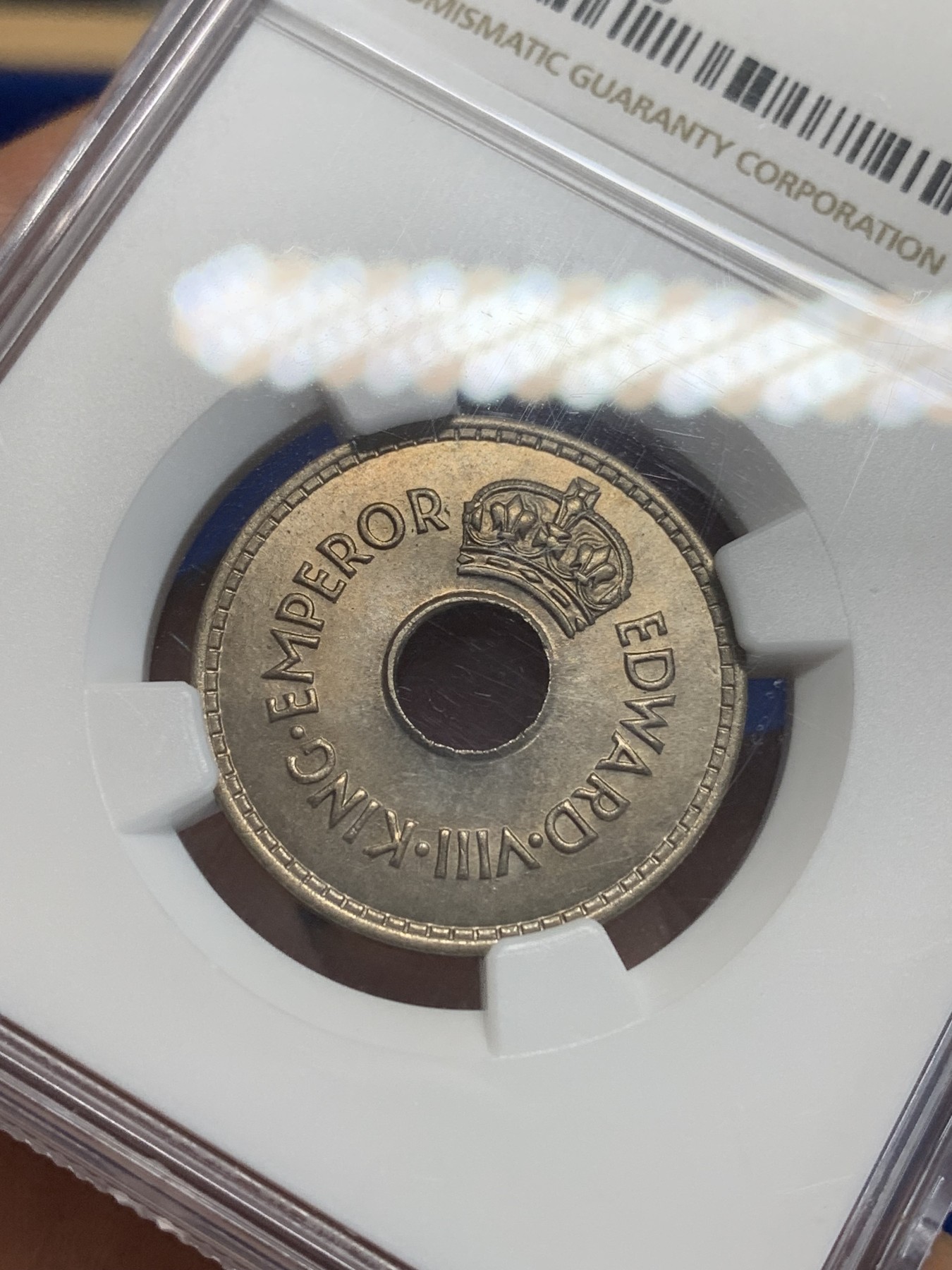 《竞宝斋》第209场-周日，周一 2场 (全场包邮) NGC-MS64 英属斐济 1936年爱德华八世1便士