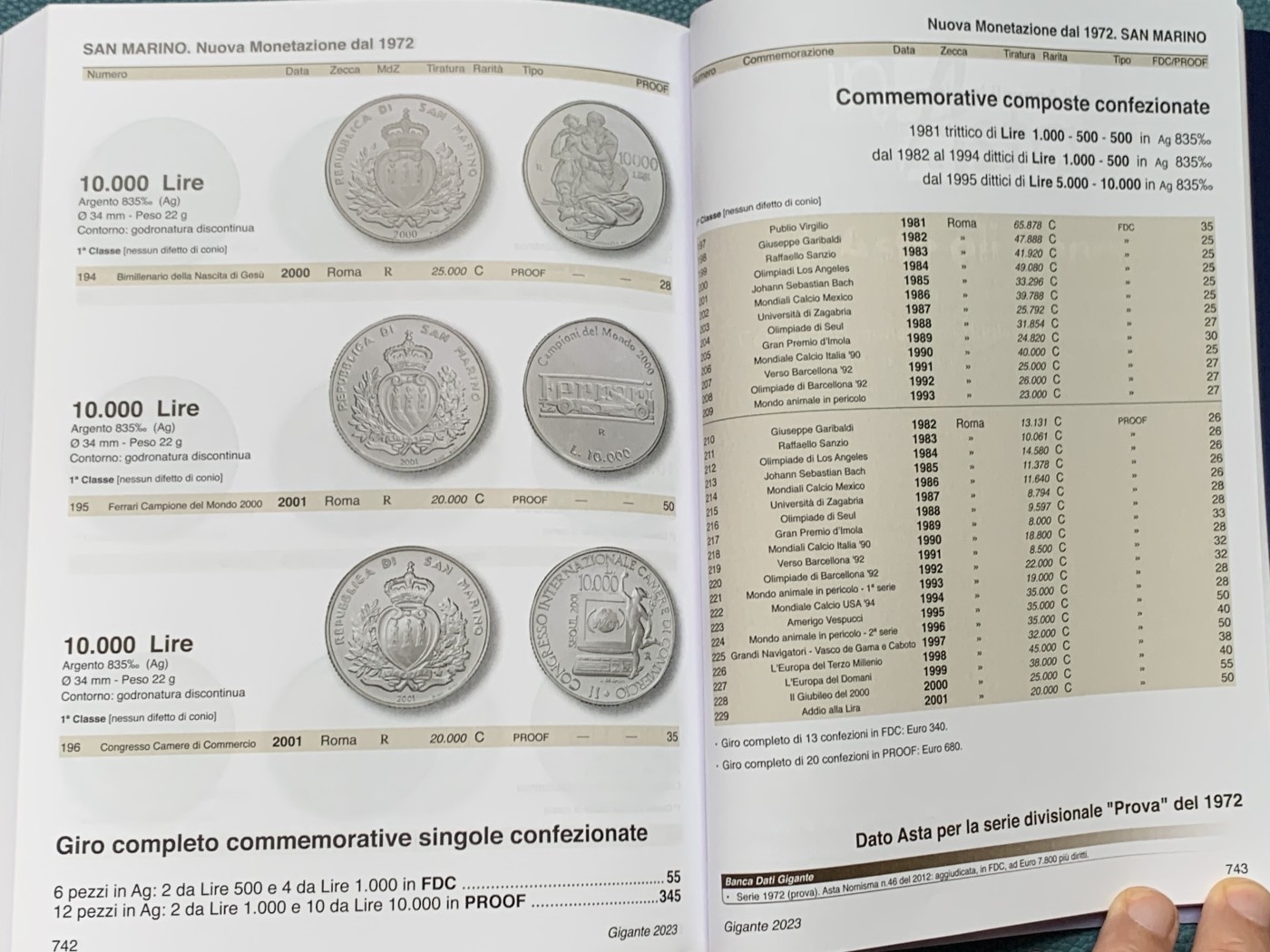 《竞宝斋》第209场-周日，周一 2场 (全场包邮) 意大利GIGANTE目录2023年新版本，意系钱币玩家必备之宝典，内容非常丰富参考价值极高