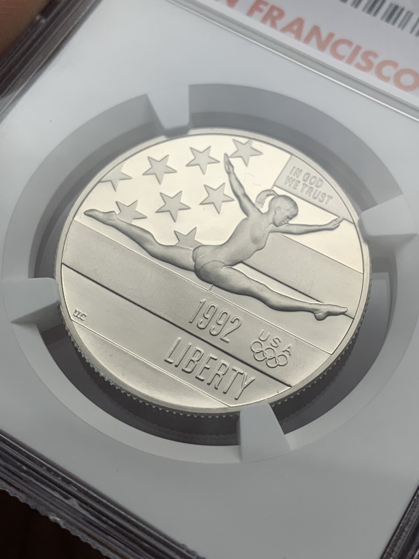 《竞宝斋》第209场-周日，周一 2场 (全场包邮) NGC PF69UC 美国1992年奥运半美元