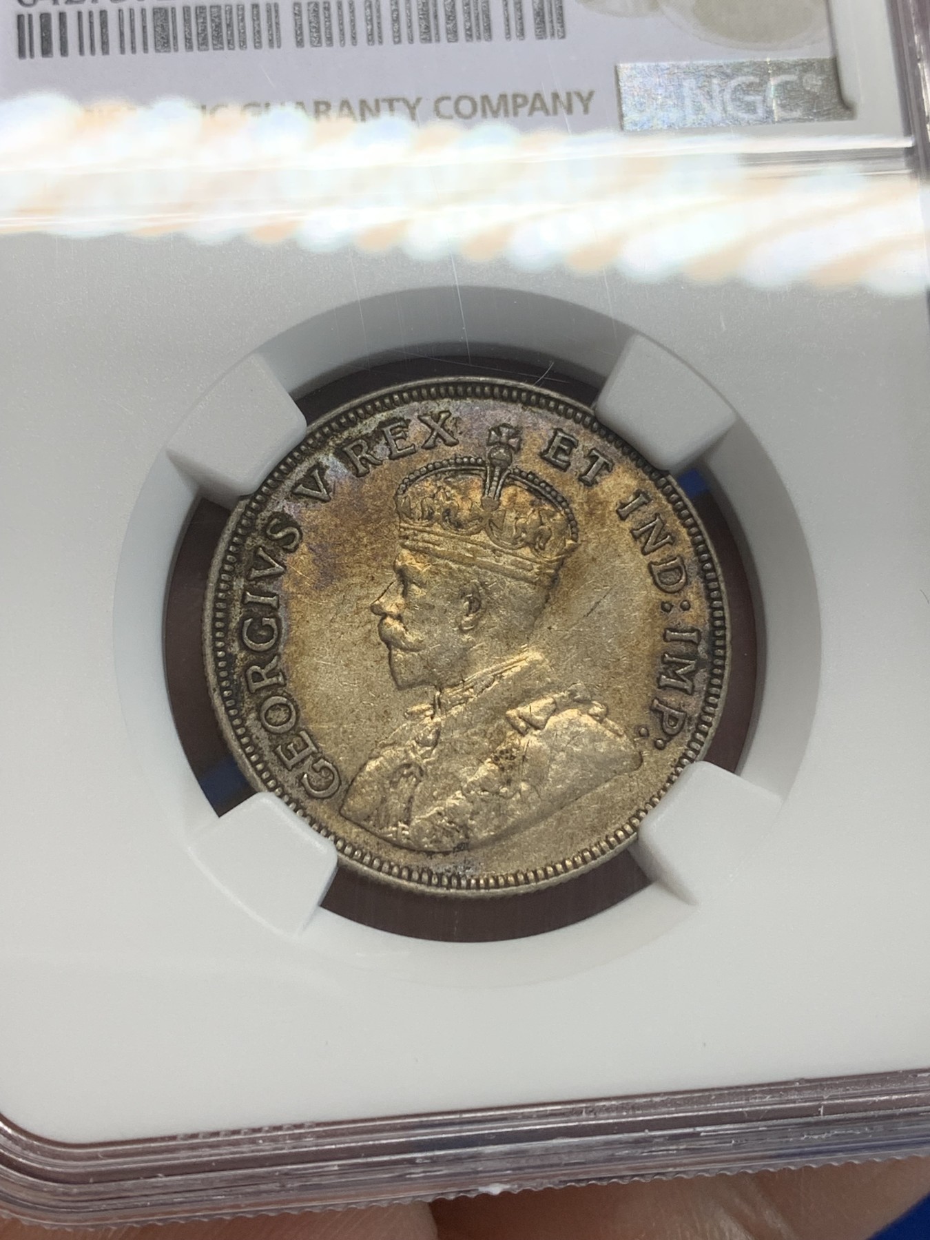 《竞宝斋》第209场-周日，周一 2场 (全场包邮) NGC-AU53 英属东非 1924年 乔治五世1先令银币