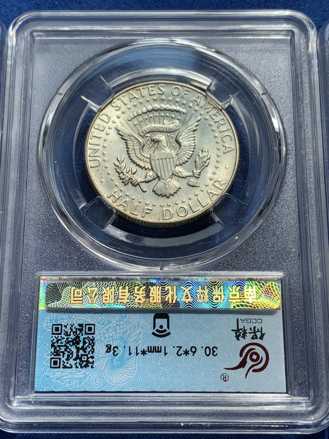 《竞宝斋》第209场-周日，周一 2场 (全场包邮) 3枚一组 1966年–1967年–1968年 美国肯尼迪50分银币 低银版