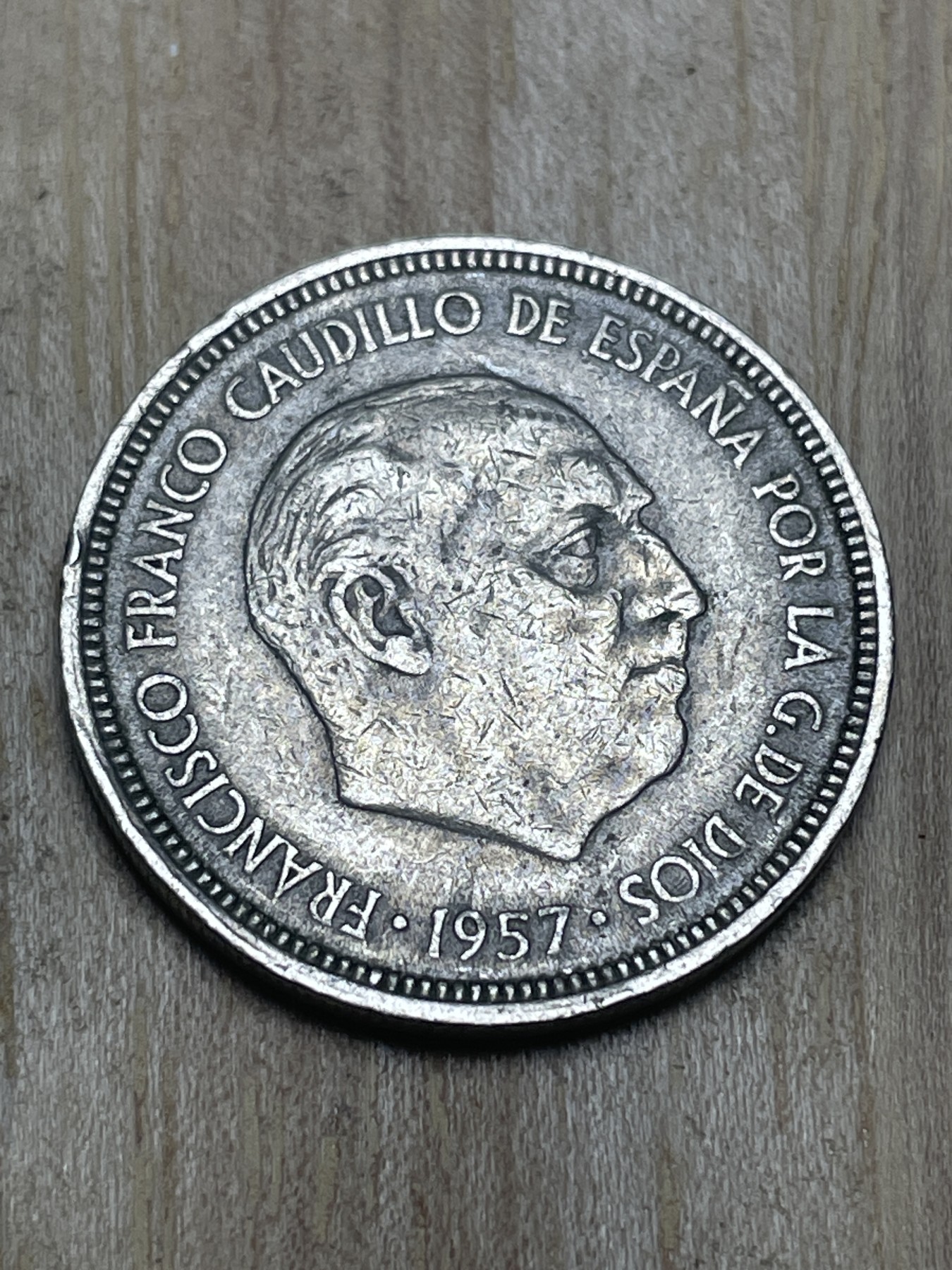 神仙姐姐散币专场第四期（无佣金，预留一期） 1957年西班牙5比塞塔