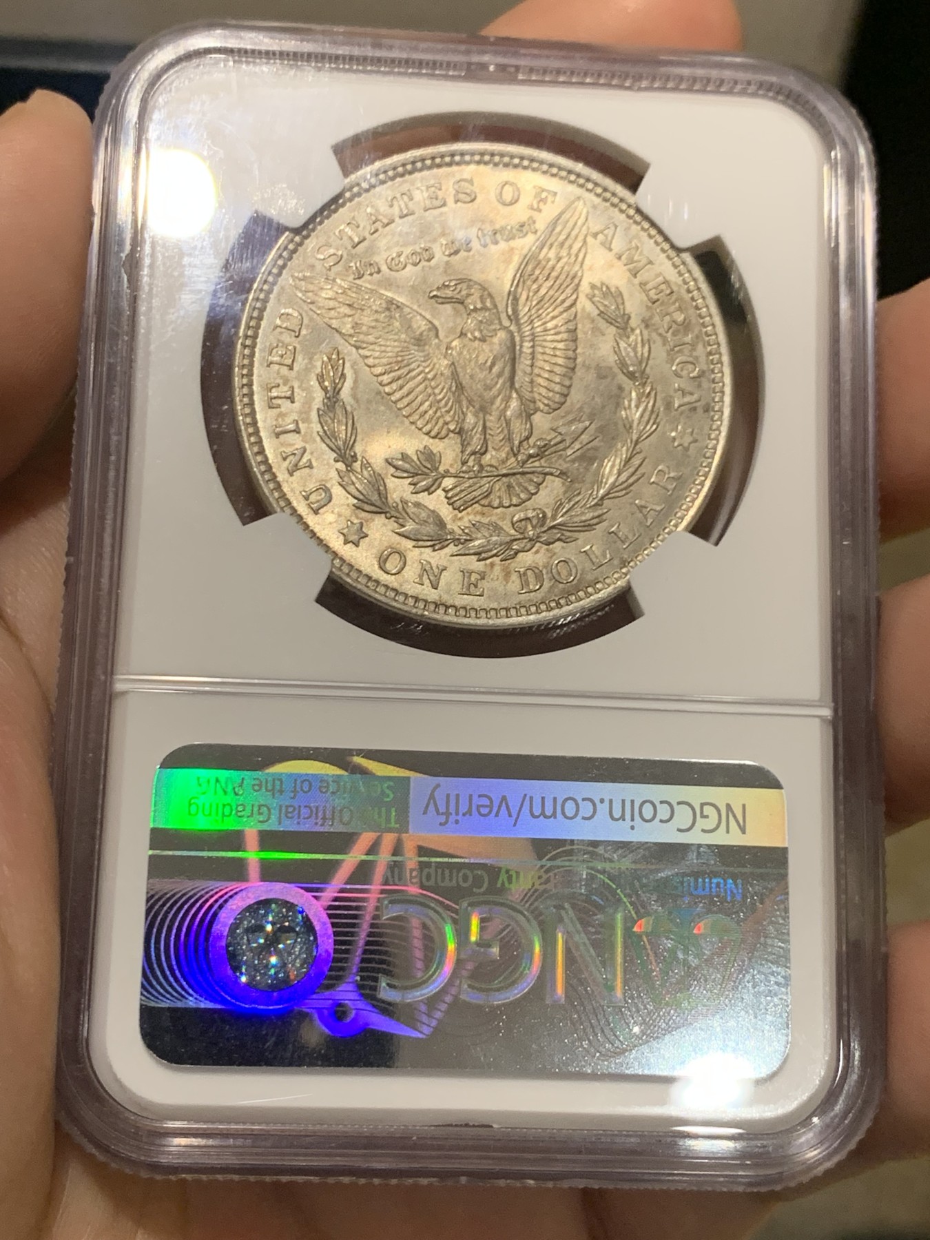 《竞宝斋》第209场-周日，周一 2场 (全场包邮) NGC MS65 美国1921年摩根1元银币，65分是分水岭，出65非常不容易。