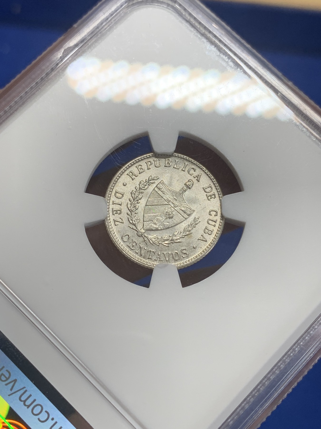 《竞宝斋》第209场-周日，周一 2场 (全场包邮) NGC-MS64 古巴 1949年 10分银币