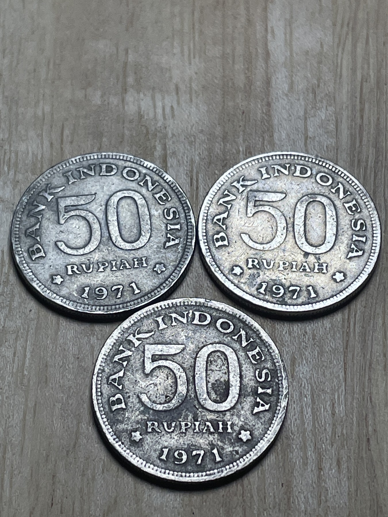 神仙姐姐散币专场第四期（无佣金，预留一期） 印度尼西亚50卢比3个1971年