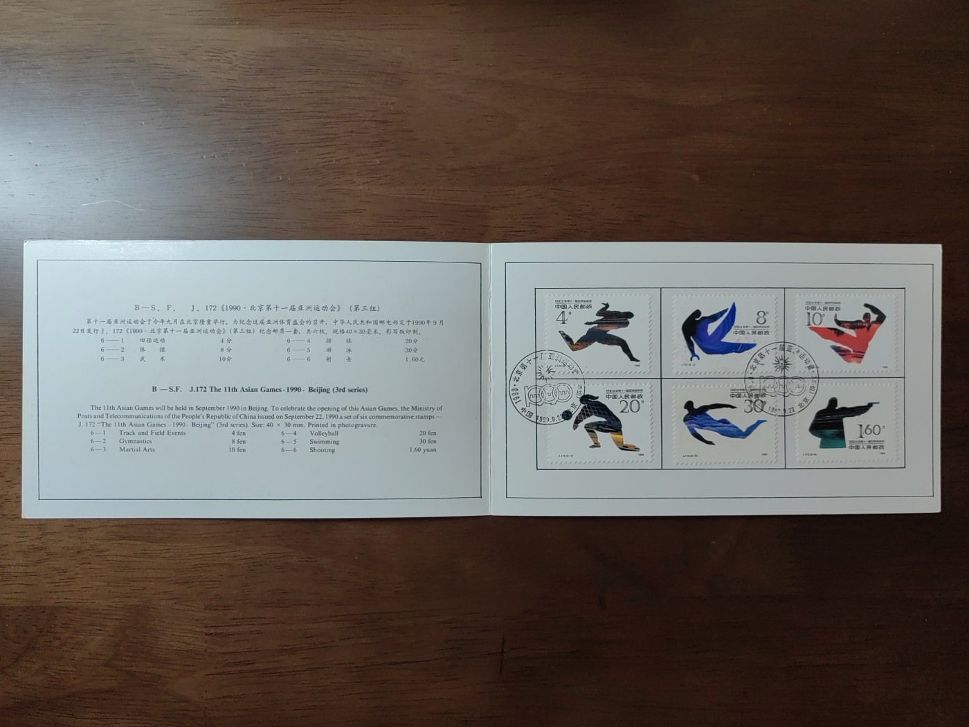 多国首日封✌（拍卖专场）精品🔥专场 第⑤⑧场 J172 1990 第十一届亚洲运动会 第三组 