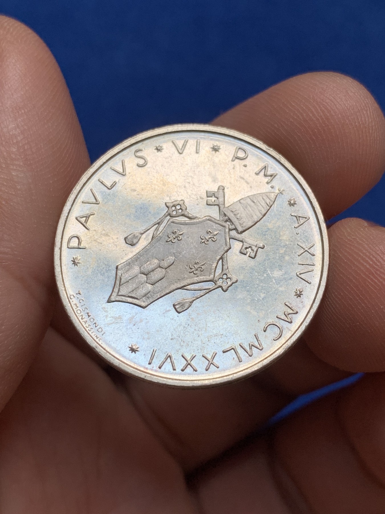 《竞宝斋》第209场-周日，周一 2场 (全场包邮) 卷拆品相 圣马力诺赎罪/葡萄 500里拉银币 1对