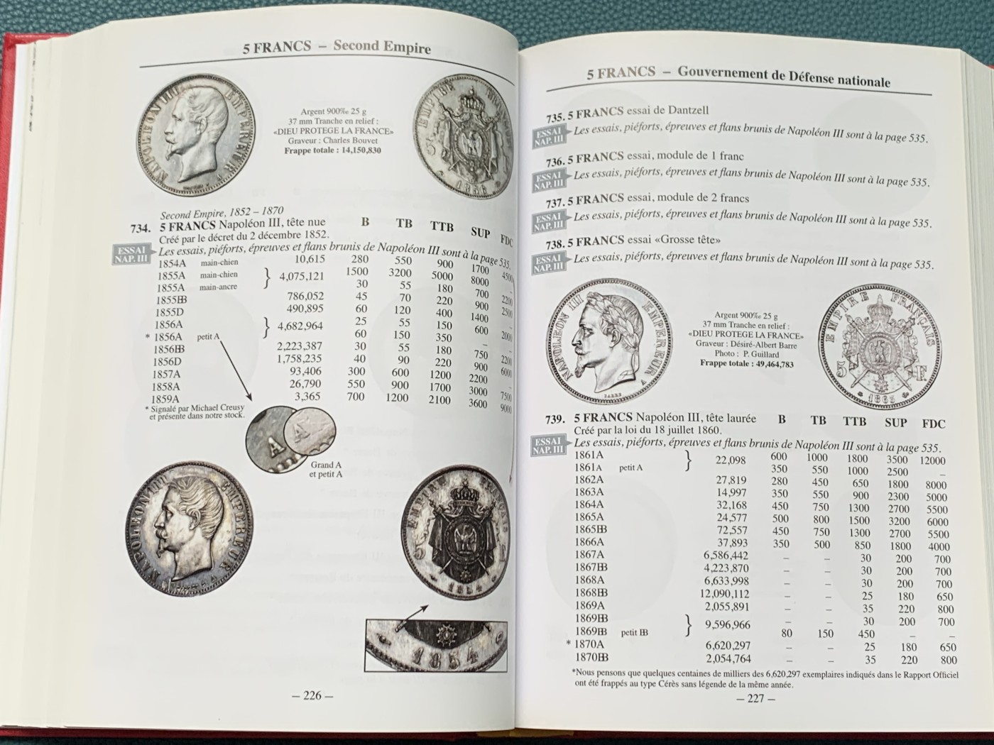 《竞宝斋》第209场-周日，周一 2场 (全场包邮) Gadoury法国硬币目录红皮书(1789-2017) 579页