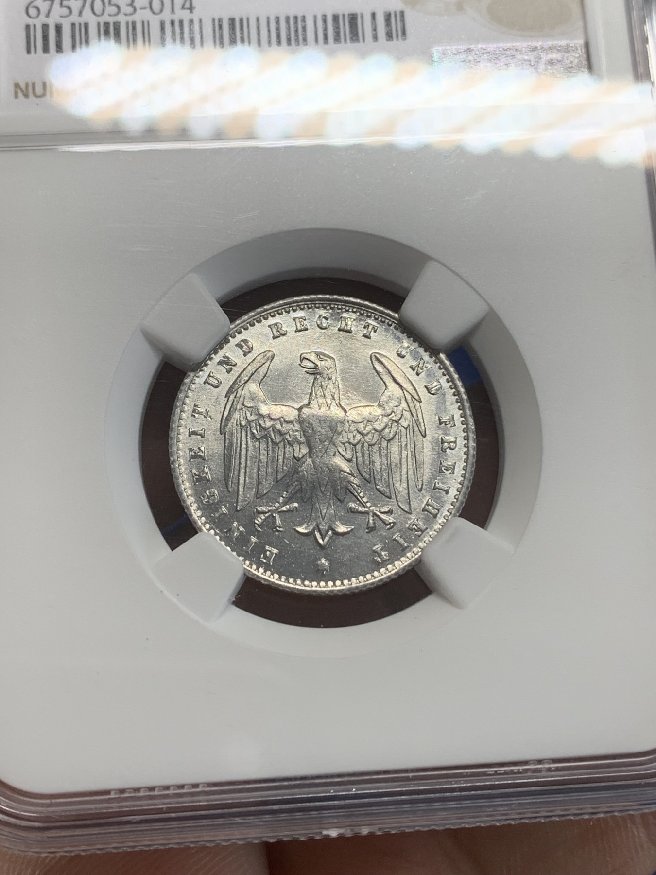 《竞宝斋》第209场-周日，周一 2场 (全场包邮) NGC MS64 德国1923G 魏玛200马克紧急状态币