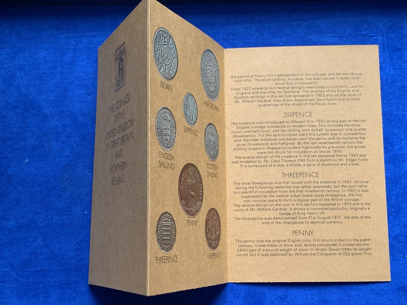 《竞宝斋》第209场-周日，周一 2场 (全场包邮) 1970年英国币改前最后一年精制币，塑封，盒证全