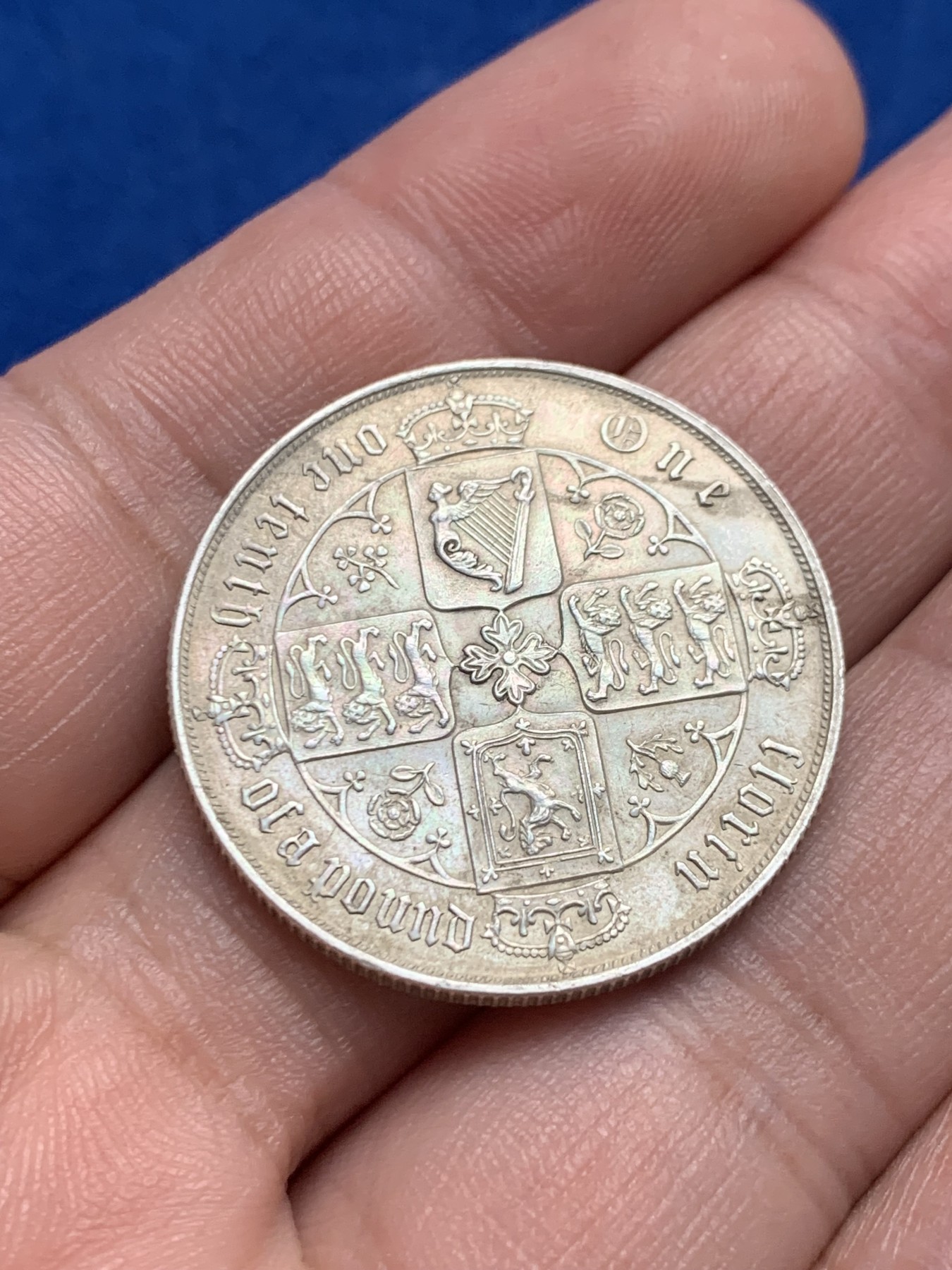 《竞宝斋》第209场-周日，周一 2场 (全场包邮) 1880年哥特弗洛林银币，细节非常好