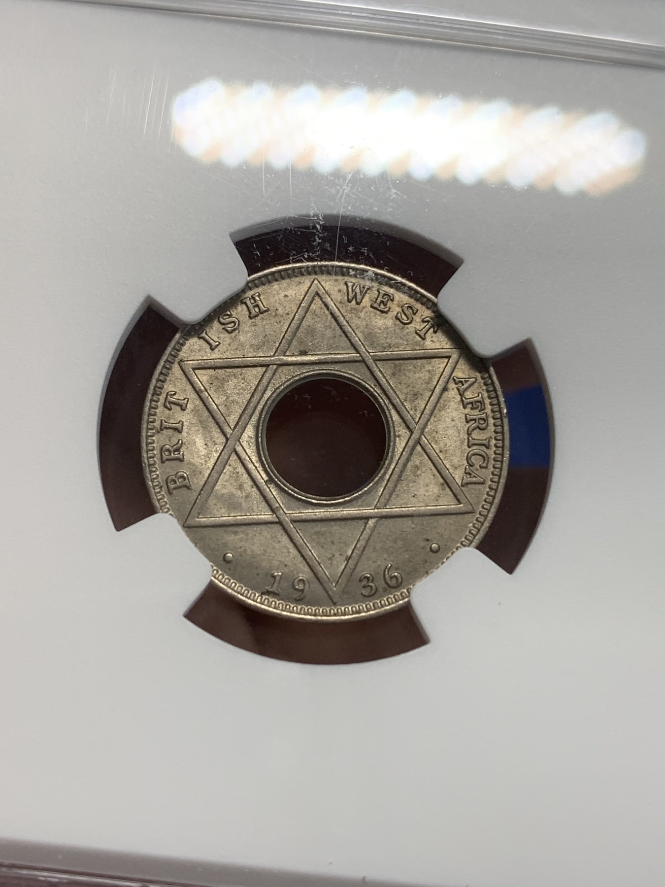 《竞宝斋》第209场-周日，周一 2场 (全场包邮) NGC-MS63 英属西非 1936年爱德华八世1/10便士