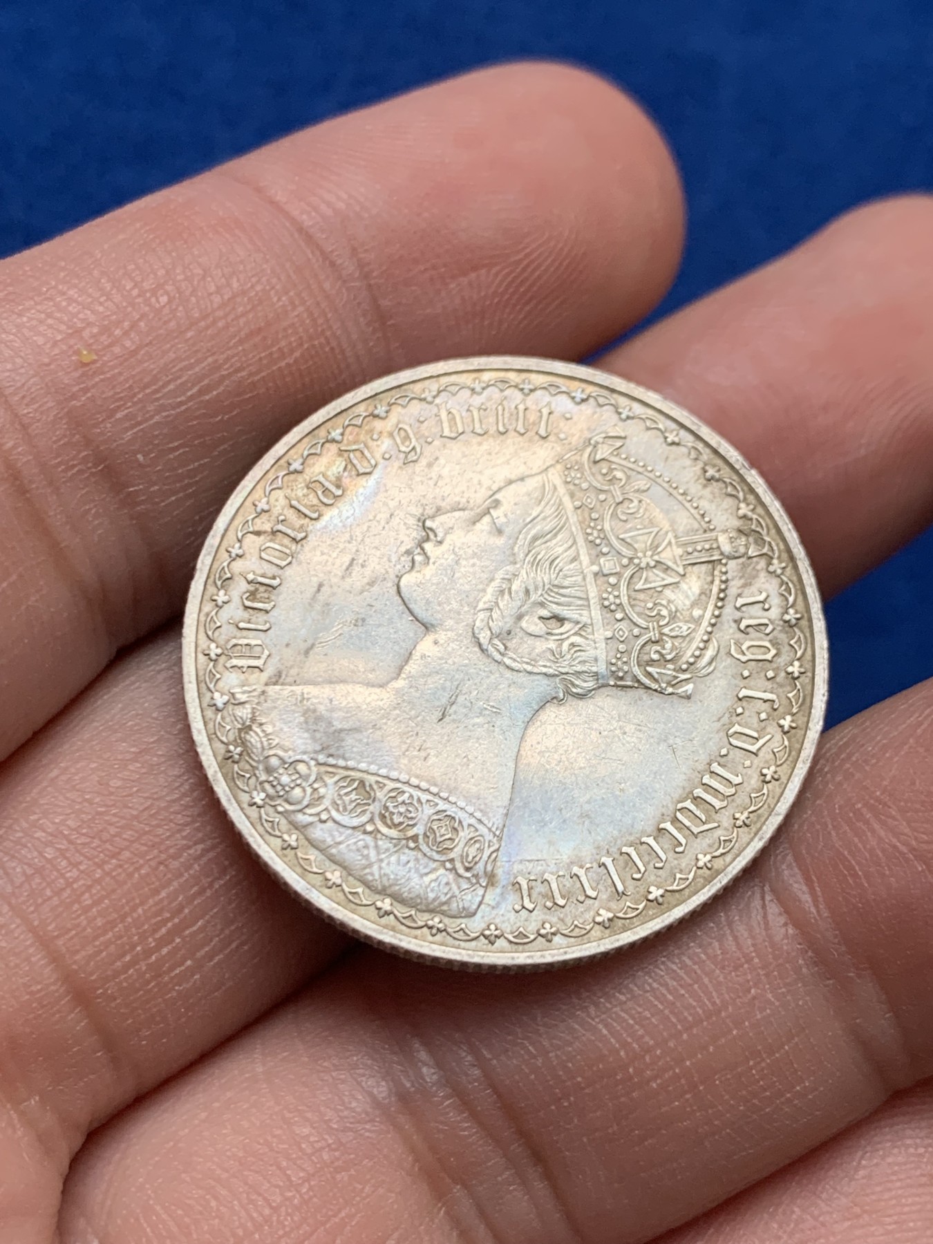 《竞宝斋》第209场-周日，周一 2场 (全场包邮) 1880年哥特弗洛林银币，细节非常好