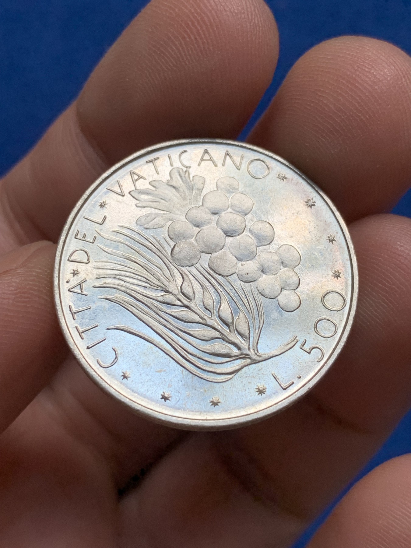 《竞宝斋》第209场-周日，周一 2场 (全场包邮) 卷拆品相 圣马力诺赎罪/葡萄 500里拉银币 1对