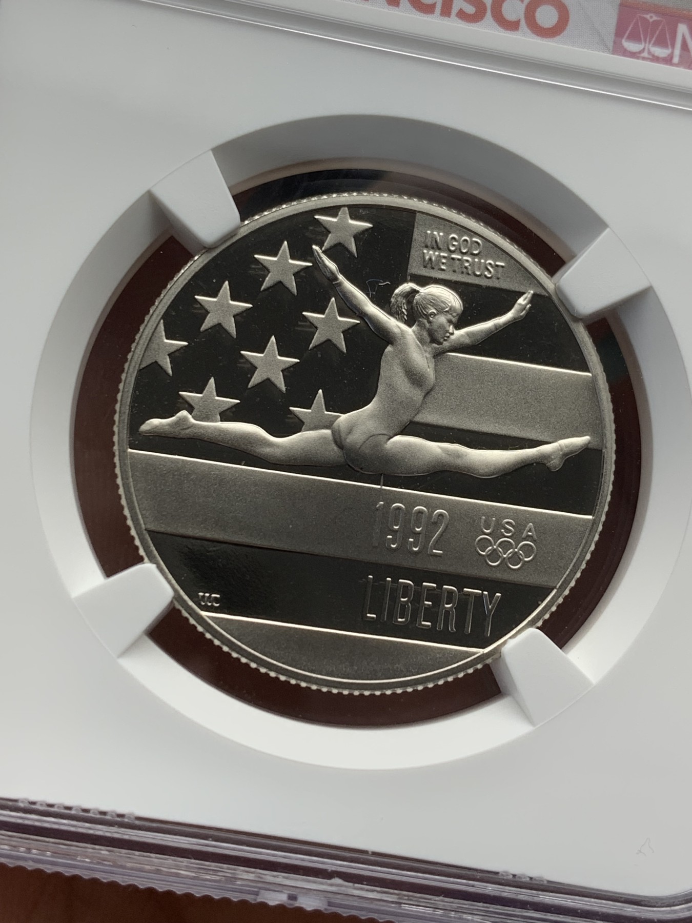 《竞宝斋》第209场-周日，周一 2场 (全场包邮) NGC PF69UC 美国1992年奥运半美元