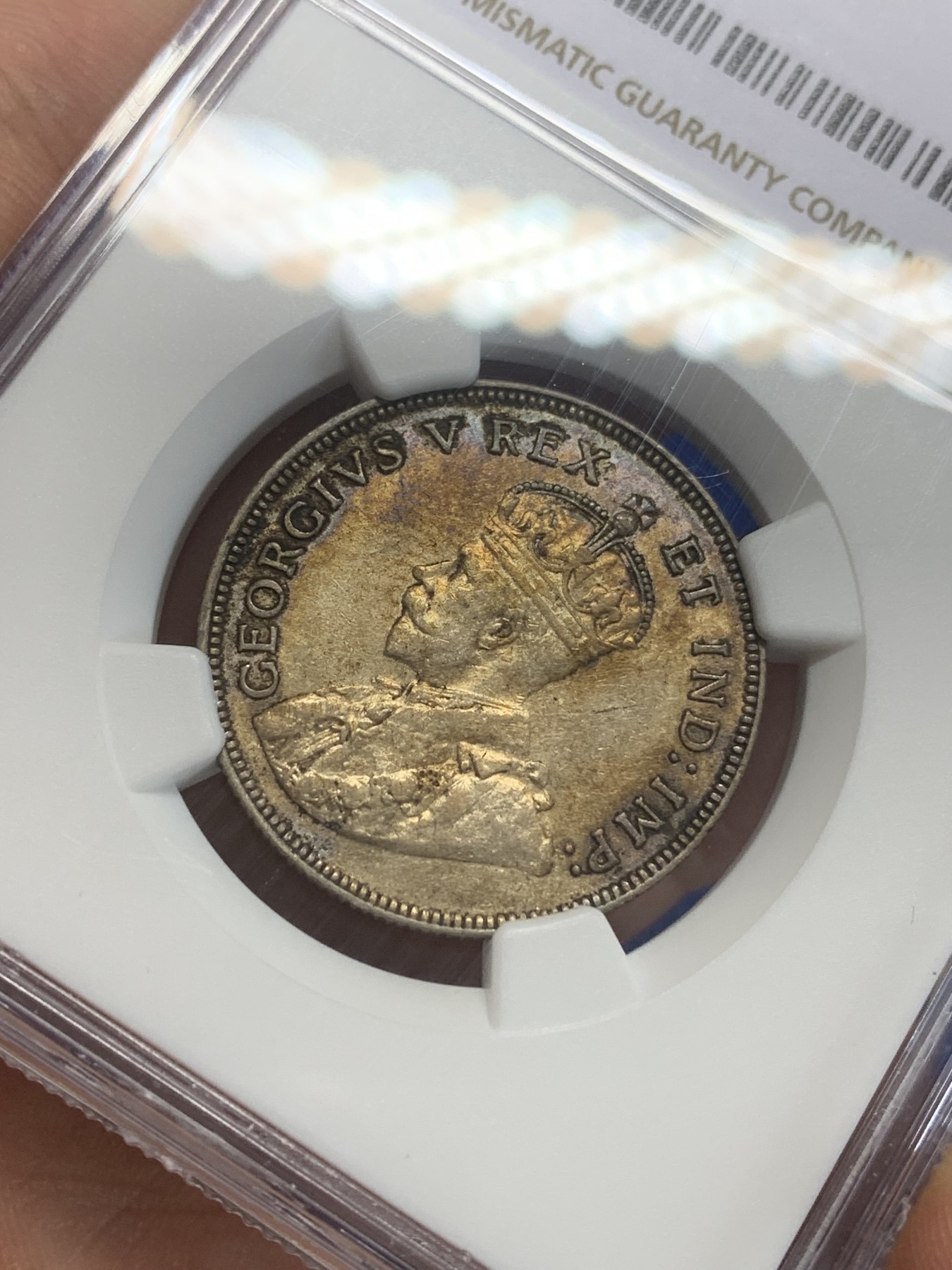 《竞宝斋》第209场-周日，周一 2场 (全场包邮) NGC-AU53 英属东非 1924年 乔治五世1先令银币